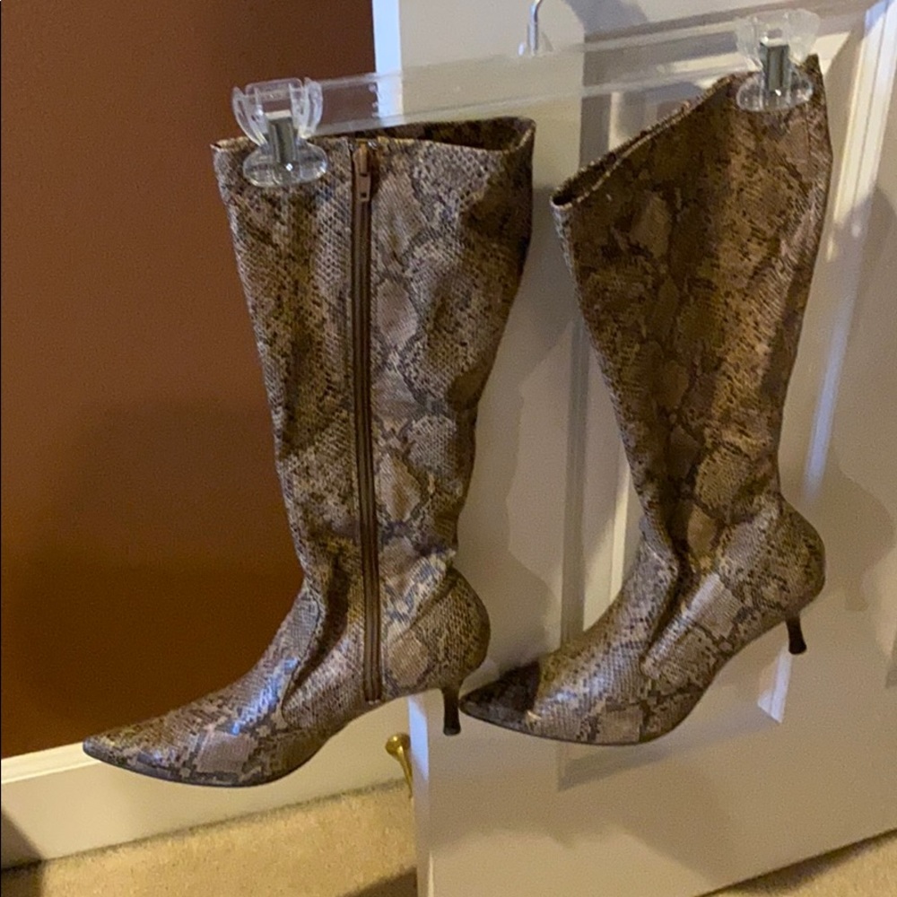 Faux Croc Boots